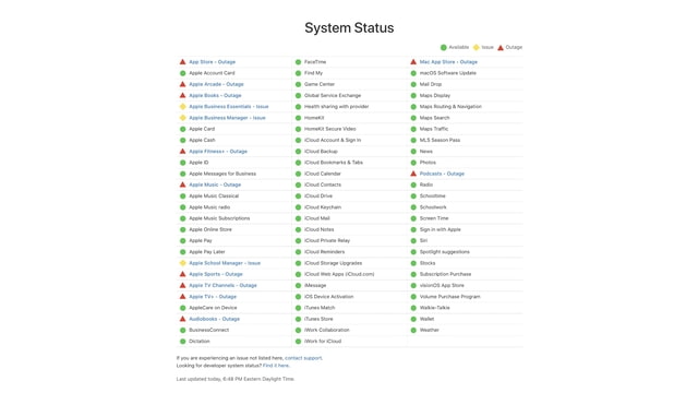 Apple Confirms Outage Affecting App Store, Apple TV+, Apple Music, More - Vimarsana News
