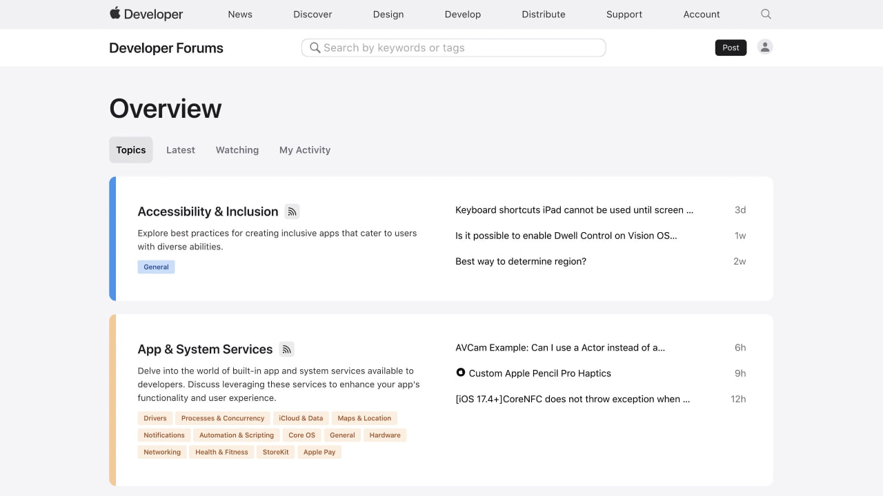 Apple Redesigns Developer Forums Ahead of WWDC 2024 - iClarified