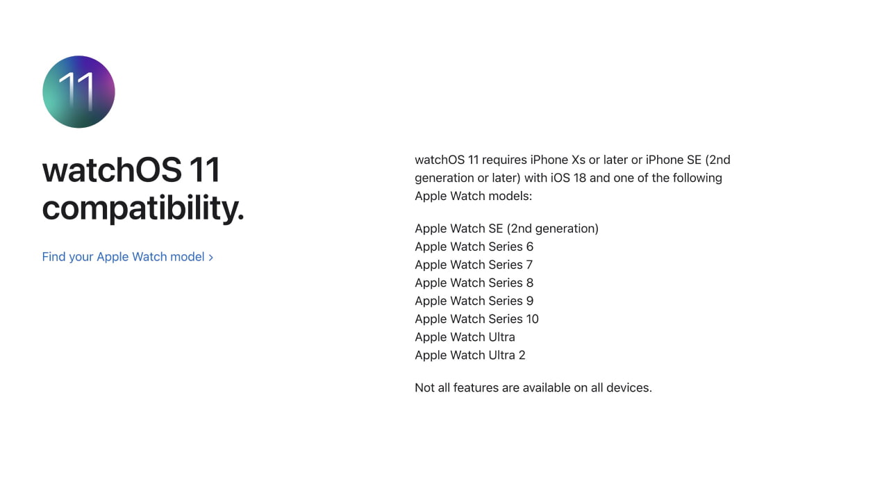 watchOS 11 Supported Devices - iClarified