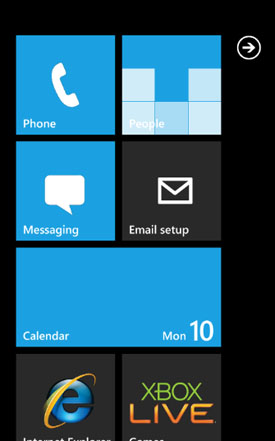 Near-Final Screenshots of Windows Phone 7