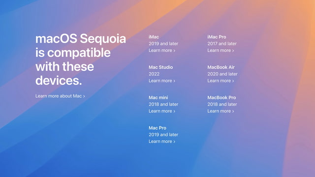 MacOS Sequoia Compatibility Complete List Of Supported Devices 