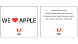 Adobe Launches 'We ♥ Apple' Ad Campaign