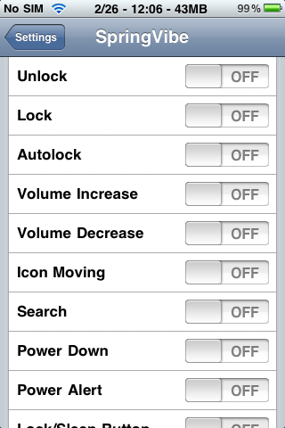 SpringVibe Update Offers 43 Vibration Methods, 15 Sounds, iPhone 3.x Support