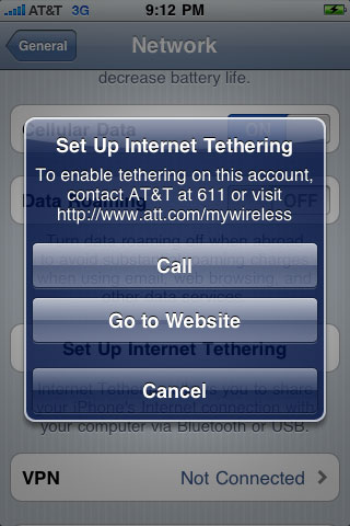 AT&amp;T Tethering Spotted in Latest iPhone OS 4.0 Beta