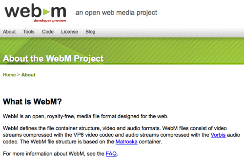 Google Announces Open Source WebM Video Format for the Web