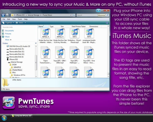 PwnTunes permite que você sincronize mídia para o seu iPhone sem o iTunes 