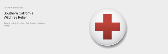 Apple Now Accepting Donations for Southern California Wildfires Relief