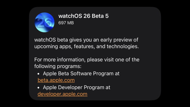 Apple Seeds watchOS 26 Beta 5 to Developers [Download]