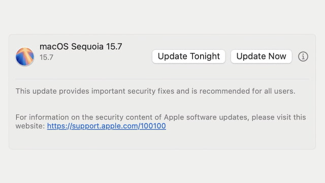 Apple Releases macOS Sequoia 15.7 RC to Developers [Download]