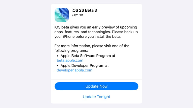 Apple Releases Public Beta 3 of iOS 26, macOS Tahoe 26, and More [Download] 