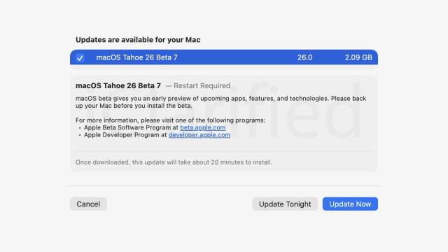 Apple Releases macOS Tahoe 26 Beta 7 to Developers [Download]