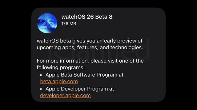 Apple Seeds watchOS 26 Beta 8 to Developers [Download]