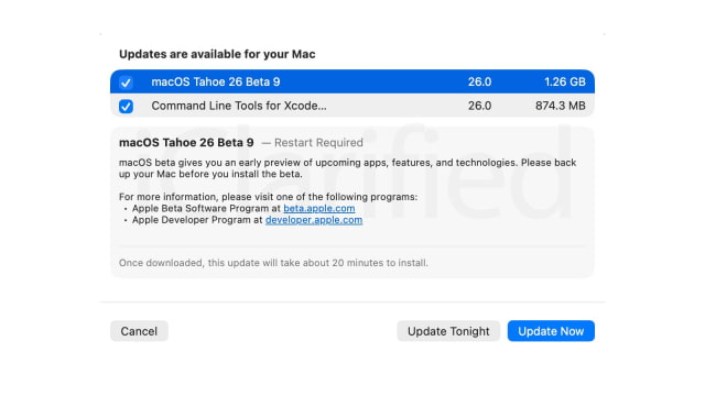 Apple Releases macOS Tahoe 26 Beta 9 to Developers [Download]