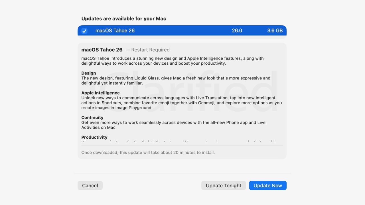 Apple выпустила macOS Tahoe 26 RC для разработчиков [Скачать]