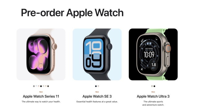 Amazon Pre-Orders for New Apple Watch Ultra 3, Series 11,and SE 3 Now Live
