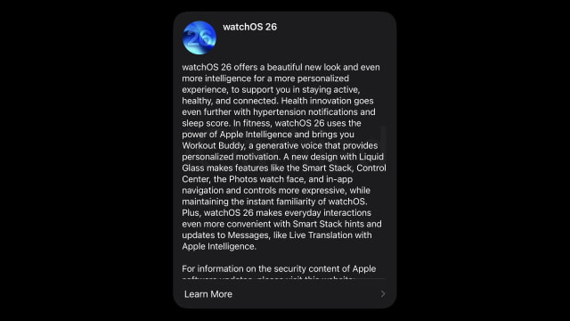 Apple Officially Releases watchOS 26 [Download]