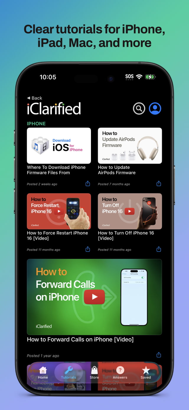 We&#039;ve Updated the iClarified App for iOS 26 and iPadOS 26! [Download]