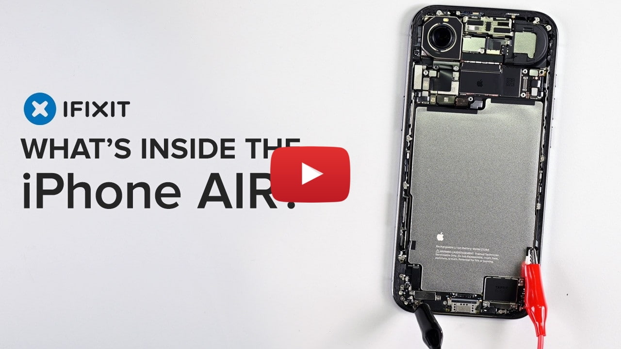 Разборка iPhone Air раскрывает неожиданно ремонтопригодную конструкцию и общий аккумулятор MagSafe [Видео]
