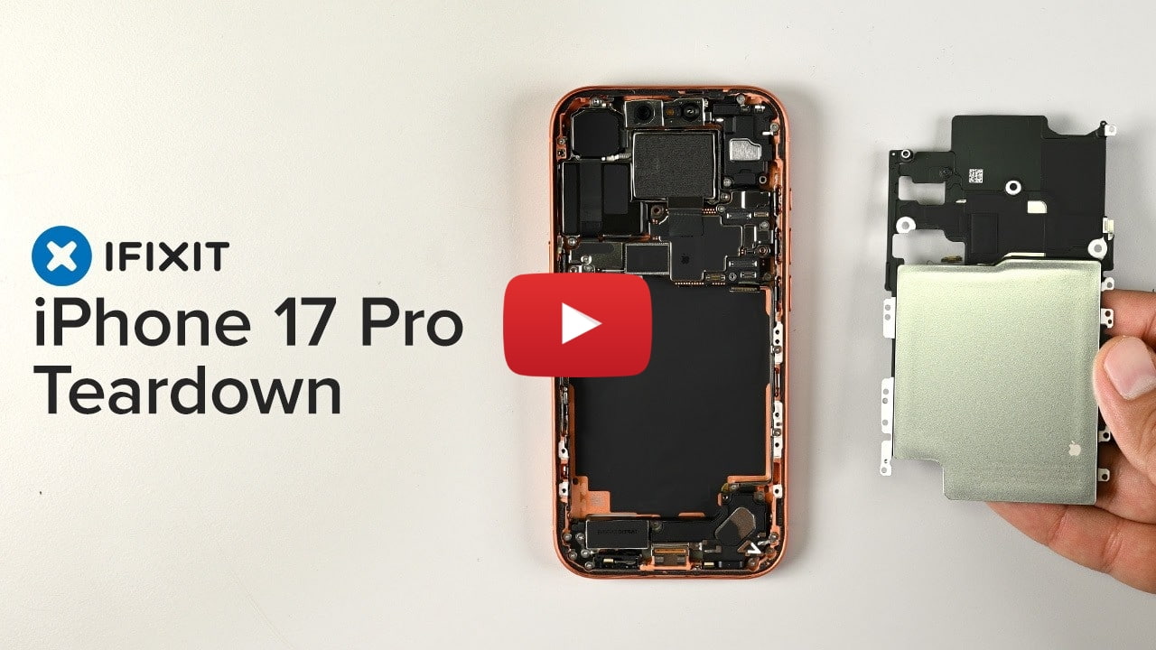 Разборка iPhone 17 Pro от iFixit выявила удивительно ремонтопригодный аккумулятор [Видео]