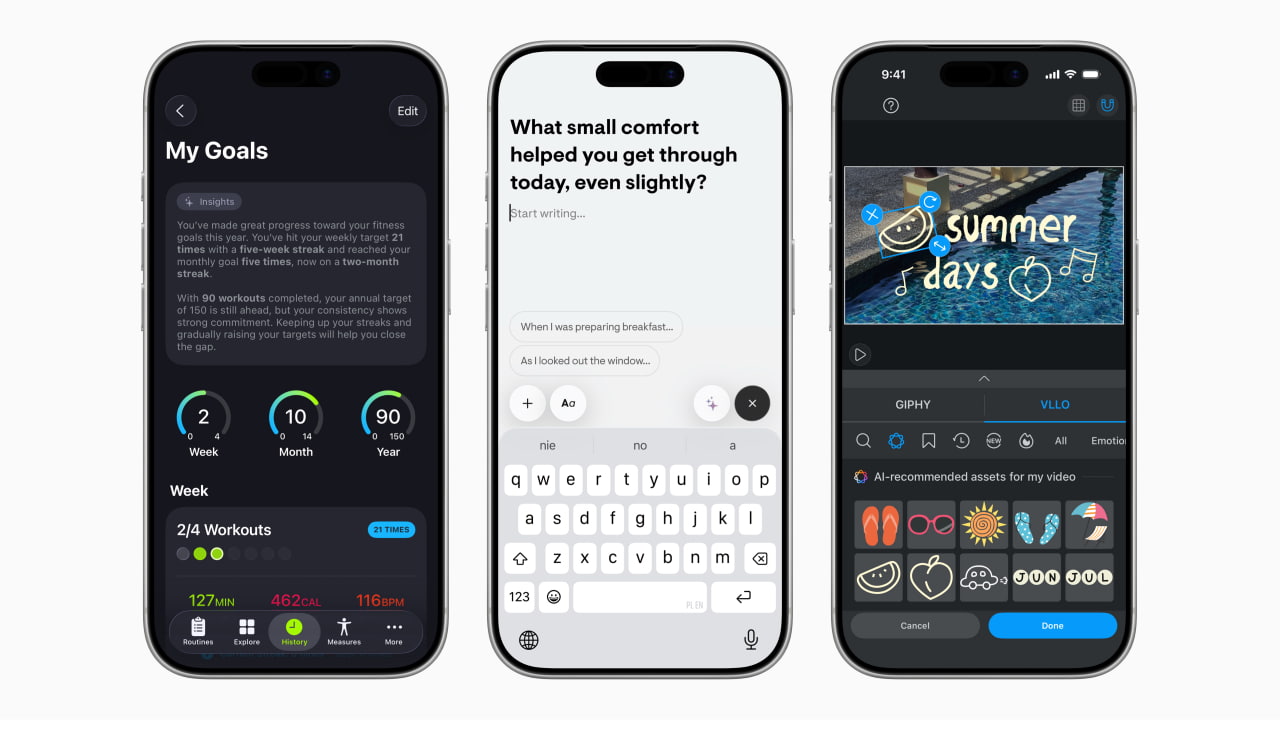 Apple представляет новые приложения на базе ИИ, созданные с использованием платформы Foundation Models
