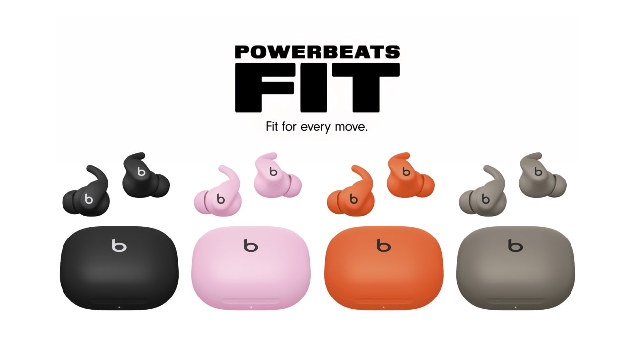 Apple выпускает новые наушники Beats Powerbeats Fit с гибким фиксатором и уменьшенным кейсом