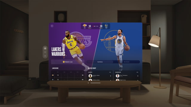 Apple to Live Stream Select Lakers Games in Immersive Video for Vision Pro [Report]