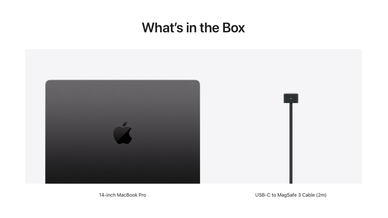 Новый MacBook Pro с процессором M5 поставляется без адаптера питания в Великобритании и Европе