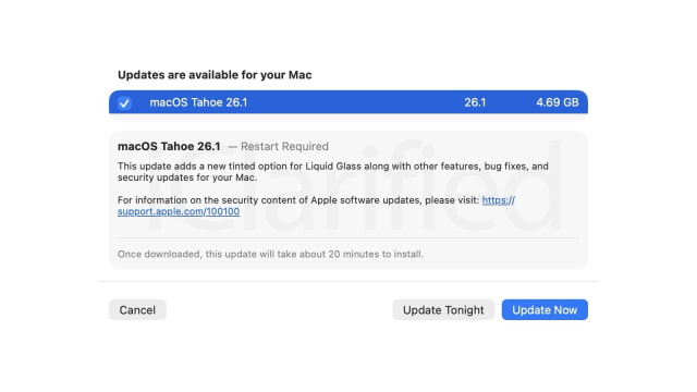 Apple Releases macOS Tahoe 26.1 RC to Developers [Download]