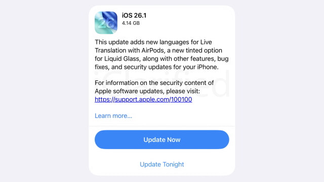Apple Officially Releases iOS 26.1 and iPadOS 26.1 With New Features [Download]