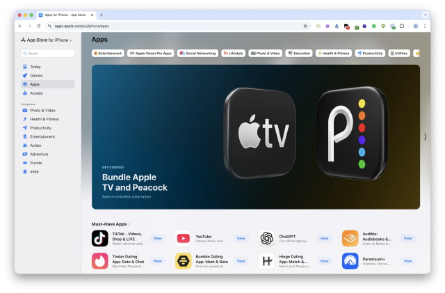 Apple Launches Full-Featured App Store on the Web