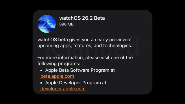 Apple Seeds First Betas of watchOS 26.2, tvOS 26.2, visionOS 26.2 to Developers [Download]