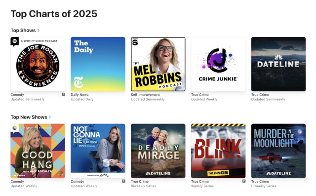 Here Are Apple's Most Popular Podcasts of 2025