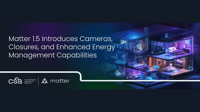 Matter 1.5 Officially Adds Support for Smart Cameras and Energy Management