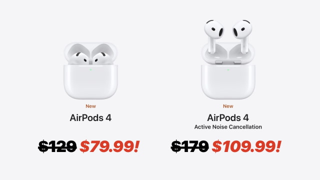 New AirPods 4 On Sale for Just $79.99, ANC Model $109.99 [Deal