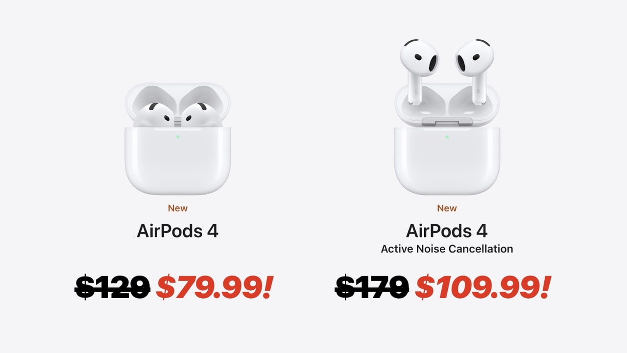 New AirPods 4 On Sale for Just $79.99, ANC Model $109.99 [Deal