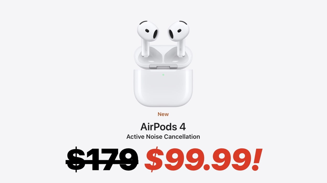 AirPods 4 With ANC Drop to $99.99, Lowest Price Ever [Deal