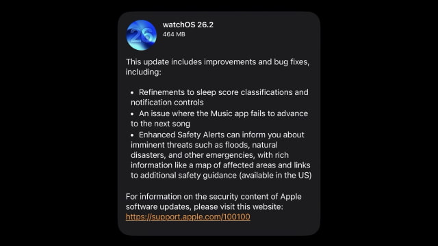 Apple Seeds watchOS 26.2, tvOS 26.2, and visionOS 26.2 Release Candidates [Download]