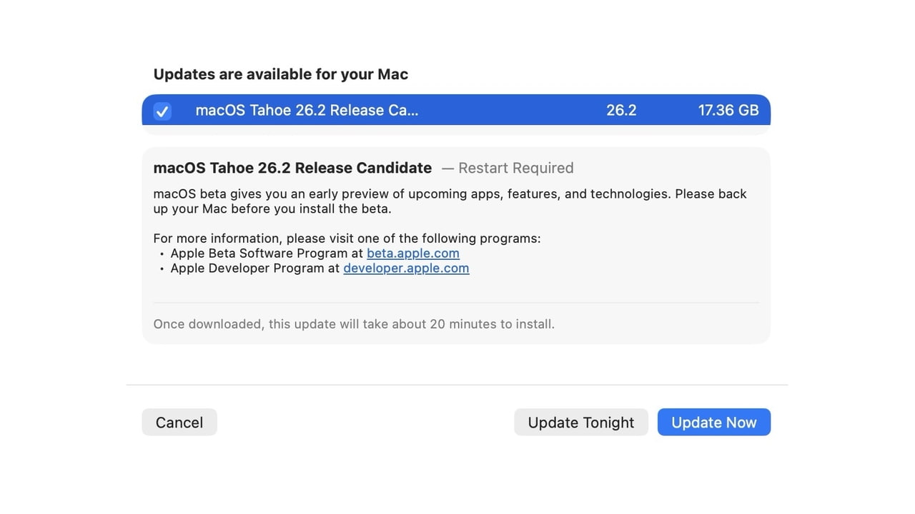 Apple Seeds macOS Tahoe 26.2 Release Candidate With New 'Edge Light' Feature [Download]