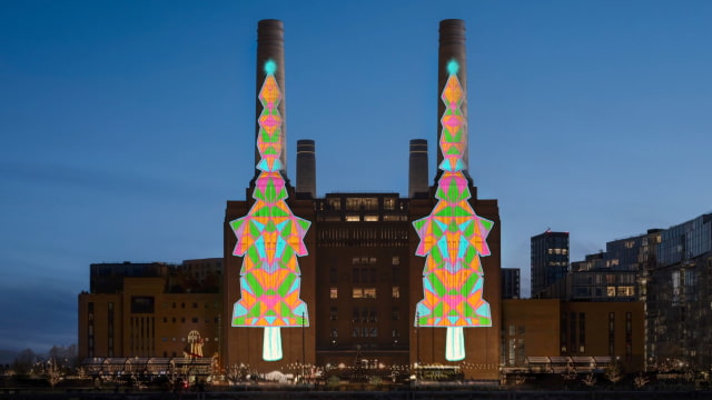 Apple Lights Up Battersea Power Station With iPad-Designed Christmas Trees
