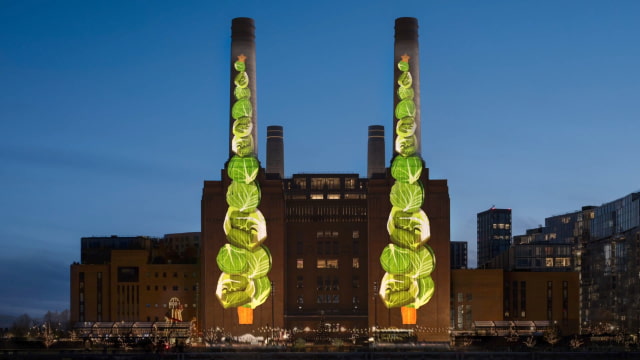 Apple Lights Up Battersea Power Station With iPad-Designed Christmas Trees