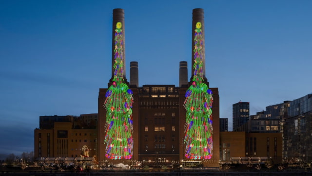Apple Lights Up Battersea Power Station With iPad-Designed Christmas Trees