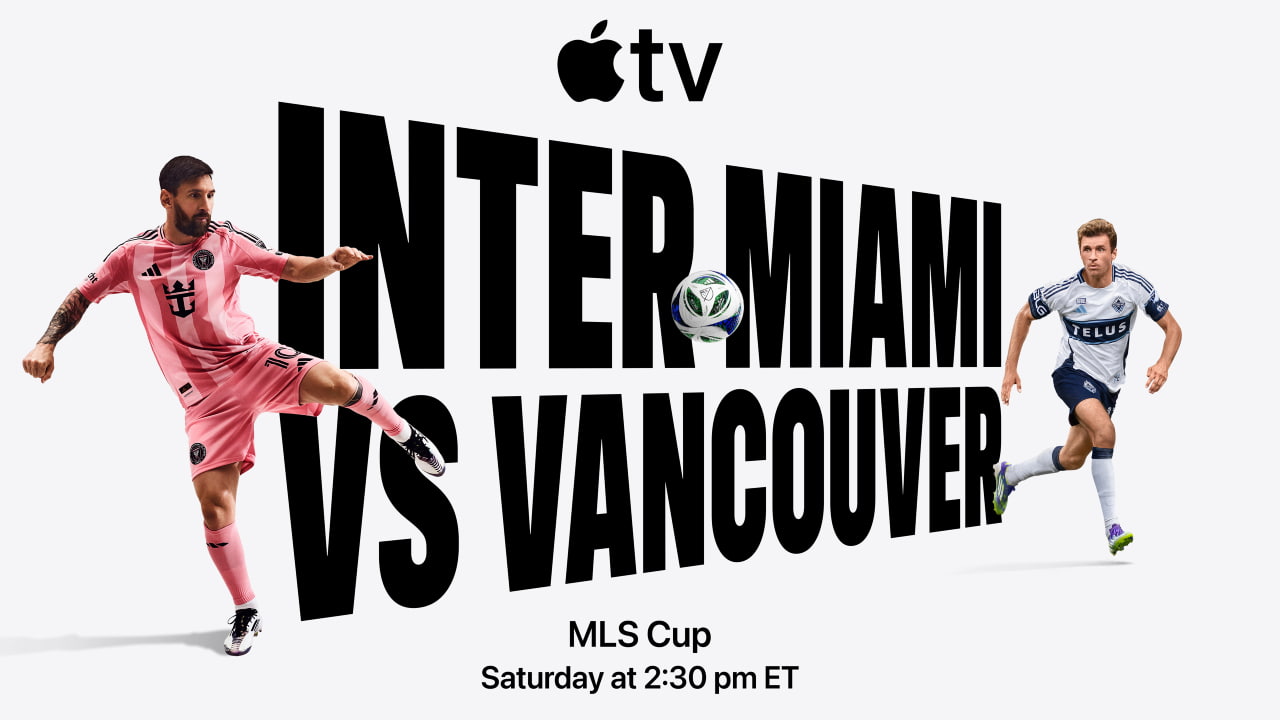 Финал Кубка MLS 2025 будет транслироваться бесплатно на Apple TV, а в эфире покажут кадры, снятые на iPhone 17 Pro Max