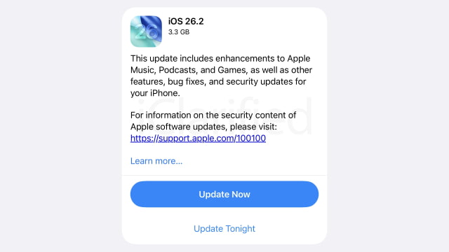 Apple Officially Releases iOS 26.2 and iPadOS 26.2 With Enhancements to Music, Podcasts, Games [Download]