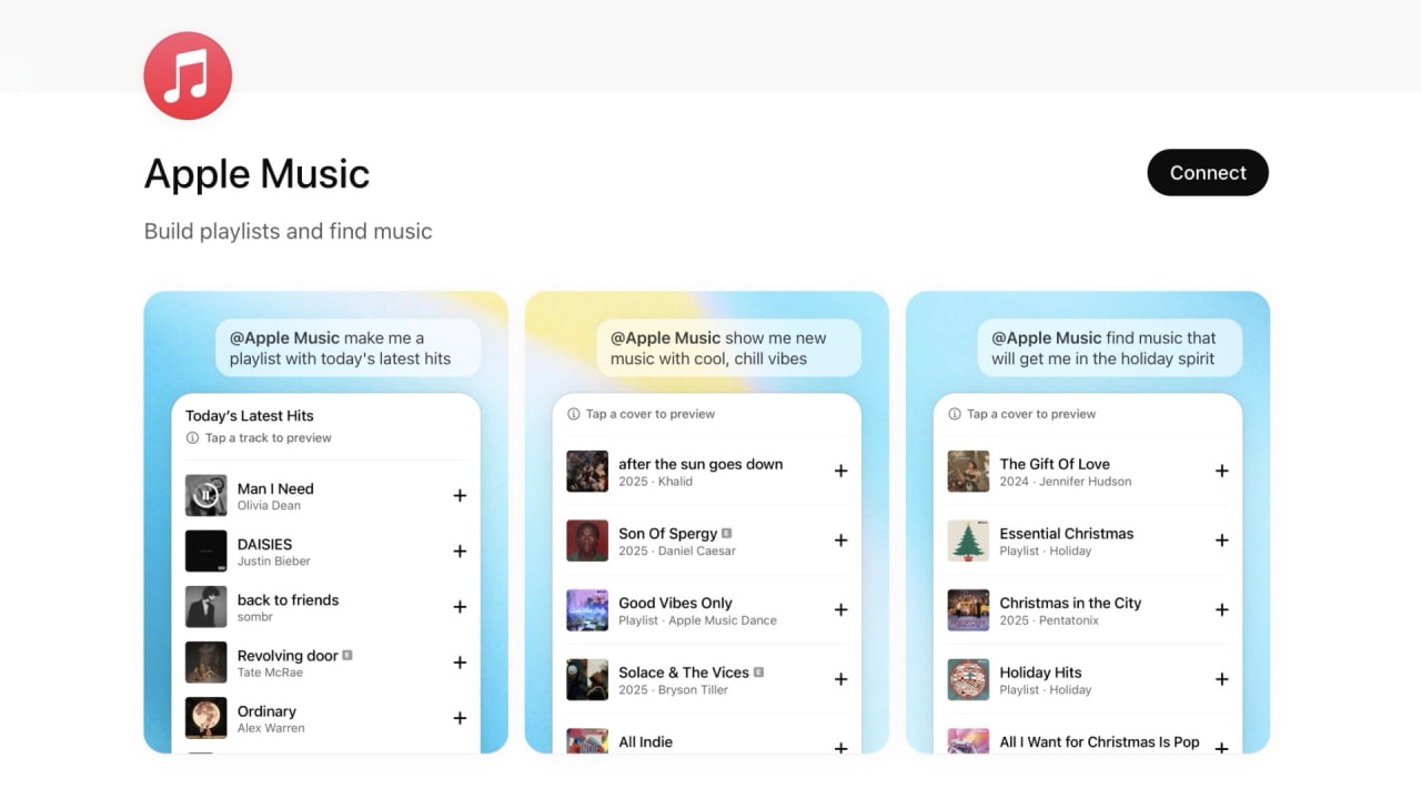 Приложение Apple Music замиксовано с ChatGPT: пользователи могут искать, отбирать и сохранять треки