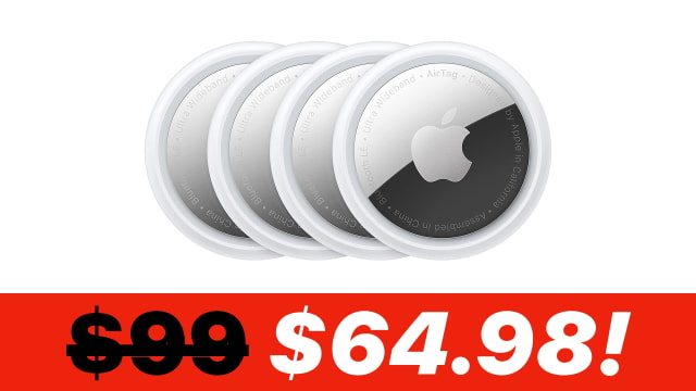 Apple AirTag 4-Pack Drops to $64.98, One of the Lowest Prices Ever