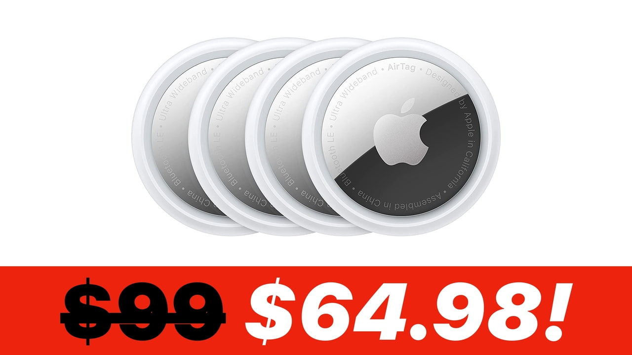 Apple AirTag 4-Pack Drops to $64.98, One of the Lowest Prices Ever