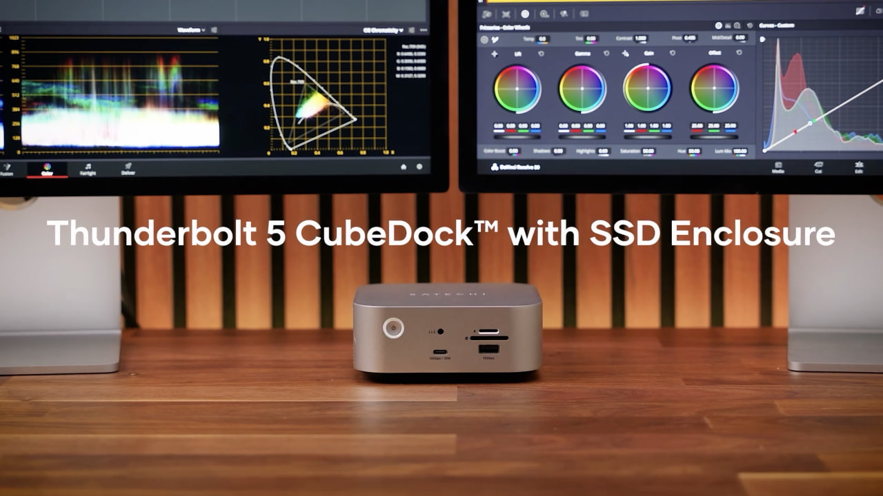 Satechi представляет док-станцию Thunderbolt 5 CubeDock с отсеком для SSD и зарядкой мощностью 140 Вт [Видео]