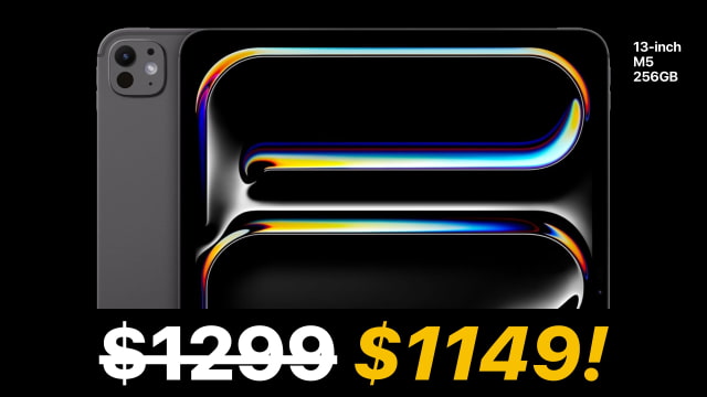 Apple's New 13-inch M5 iPad Pro Hits Lowest Price Ever of $1,149 [Deal]