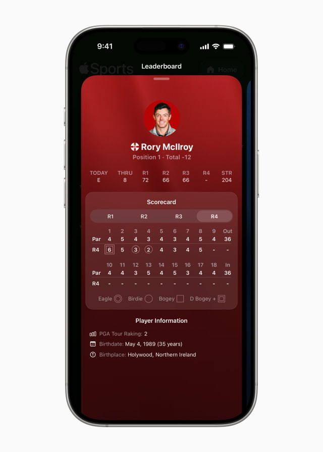 Apple Sports App Adds Golf Coverage Ahead of WM Phoenix Open