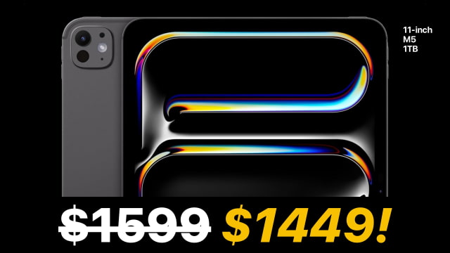 11-inch M5 iPad Pro (1TB) Drops to All-Time Low of $1,449 [Deal]